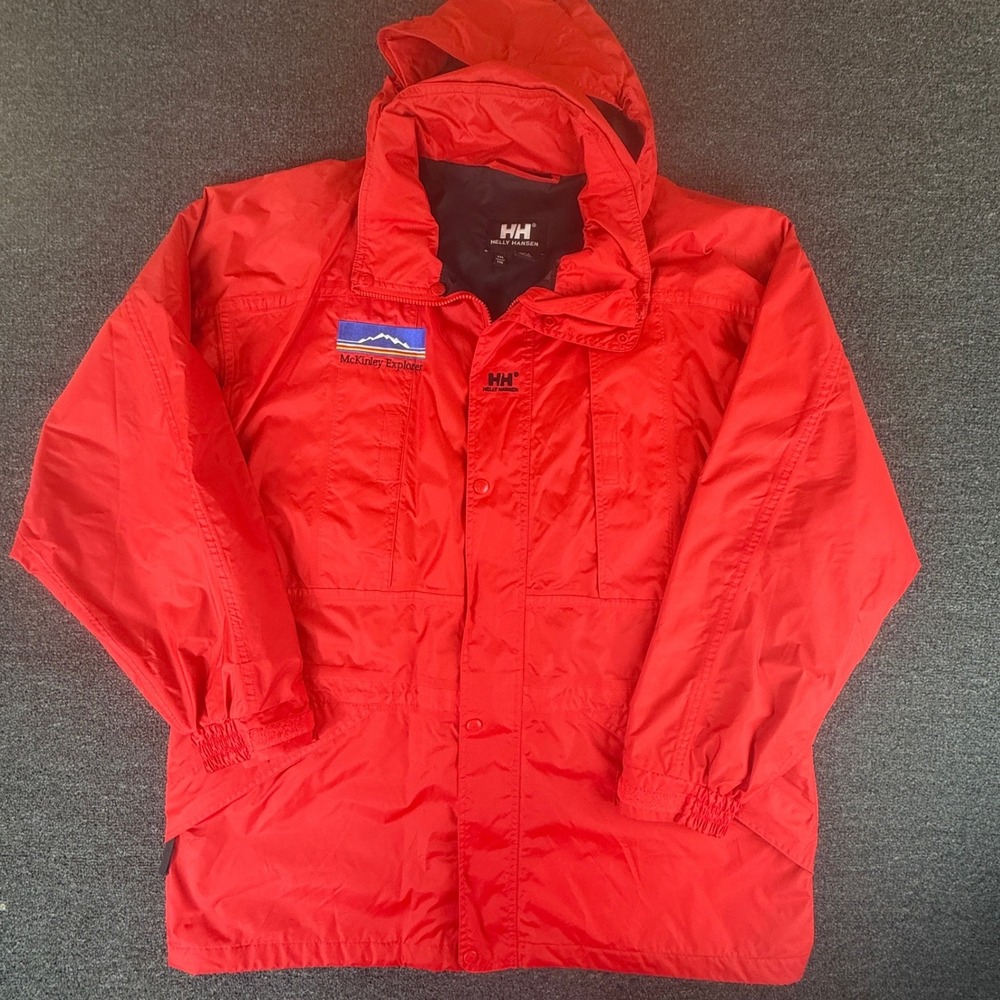 Helly Hansen McKinley Explorer Red Rain Jacket Mens XXL Helly Tech Waterproof